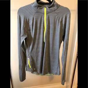 Athleta grey half-zip long sleeve shirt - Size L